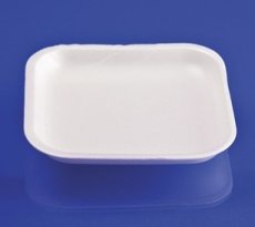 1S White Foam Tray 5\"x5\" (1,000 CT)