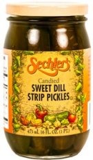 Candied Sweet Dill Strip Pickles (12/16 OZ) - S/O