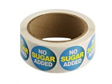 Blue \"No Sugar Added\" Labels (500 CT)