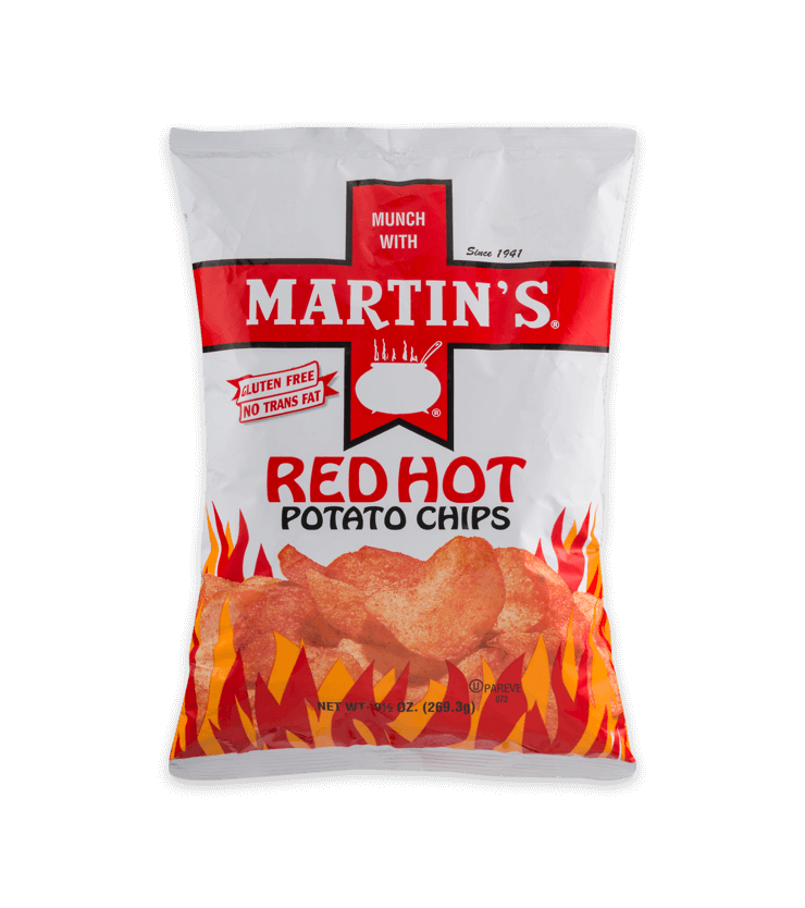 Martins Red Hot Chips (6/9.5 OZ)