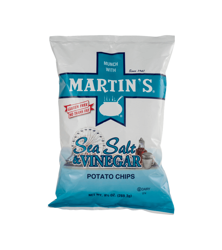 Martins Sea Salt & Vinegar Chips (6/9.5 OZ)
